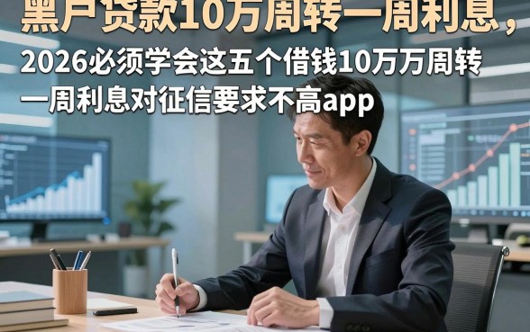 黑户贷款10万周转一周利息，2026必须学会这五个借钱10万周转一周利息对征信要求不高app