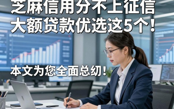 芝麻信用分不上征信大额贷款优选这5个！本文为您全面总结！