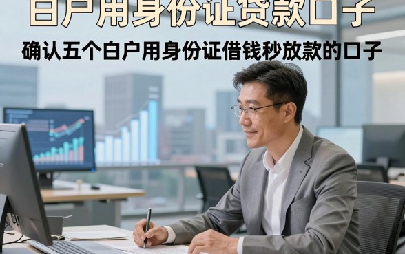 白户用身份证贷款口子，确认五个白户用身份证借钱秒放款的口子