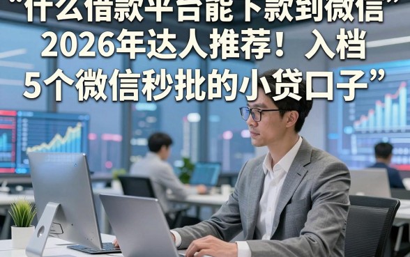 什么借款平台能下款到微信2026年达人推荐！入档​5个微信秒批的小贷口子