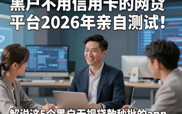 黑户不用信用卡的网贷平台2026年亲自测试！解说这5个黑户无视贷款秒批的app