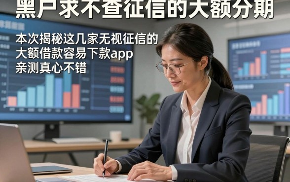 黑户求不查征信的大额分期，本次揭秘这几家无视征信的大额借款容易下款app亲测真心不错