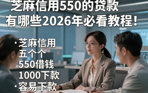 芝麻信用550的贷款有哪些2026年必看教程！深度提及五个芝麻信用550借钱1000容易下款的app