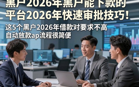 黑户2026年黑户能下款的平台2026年快速审批技巧！这5个黑户2026年借款对要求不高自动放款app流程很简便