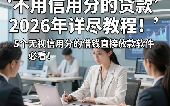 不用信用分的贷款2026年详尽教程！必看​5个无视信用分的借钱直接放款软件