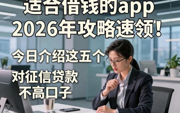 适合借钱的app2026年攻略速领！今日介绍这五个适合贷款对征信要求不高口子