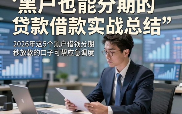 黑户也能分期的贷款借款实战总结，2026年这5个黑户借钱分期秒放款的口子可帮应急调度
