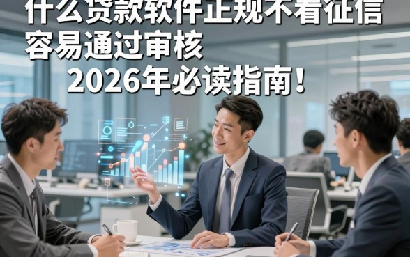 什么贷款软件正规不看征信容易通过审核2026年必读指南！本篇详解5类适配急用钱用户的网贷平台