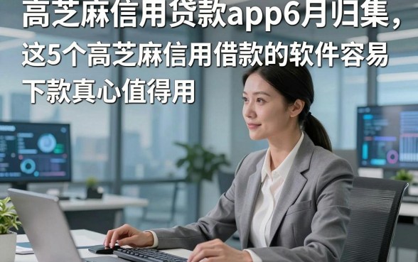 高芝麻信用贷款app6月归集，这5个高芝麻信用借款的软件容易下款真心值得用