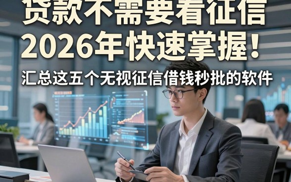 贷款不需要看征信2026年快速掌握！汇总这五个无视征信借钱秒批的软件