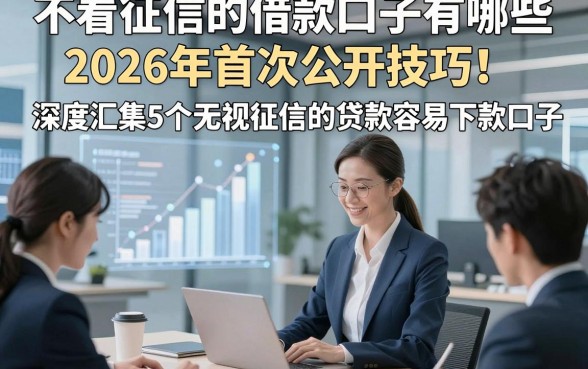 不看征信的借款口子有哪些2026年首次公开技巧！深度汇集5个无视征信的贷款容易下款口子