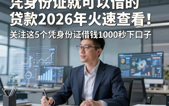 凭身份证就可以借的贷款2026年火速查看！关注这5个凭身份证借钱1000秒下口子