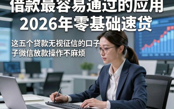 借款最容易通过的应用2026年零基础速贷，这五个贷款无视征信的口子微信放款操作不麻烦
