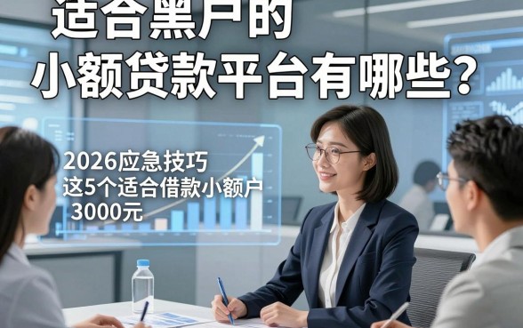 适合黑户的小额贷款平台有哪些，2026应急技巧这5个适合黑户小额借款3000元口子
