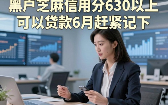 黑户芝麻信用分630以上可以贷款6月赶紧记下‌，这五个黑户芝麻630以上借款秒过app很是值得