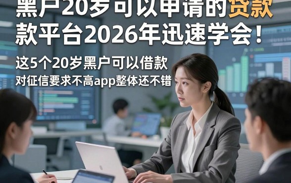 黑户20岁可以申请的贷款平台2026年迅速学会！这5个20岁黑户可以借款对征信要求不高app整体还不错