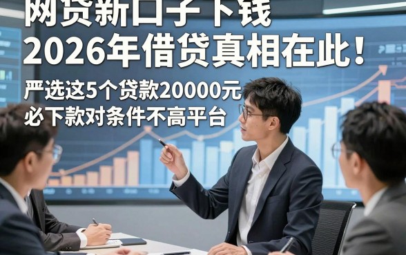 网贷新口子下钱2026年借贷真相在此！严选这5个贷款20000元必下款对条件不高平台
