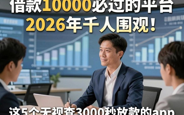 借款10000必过的平台2026年千人围观！讲说​这5个无视查3000秒放款的app