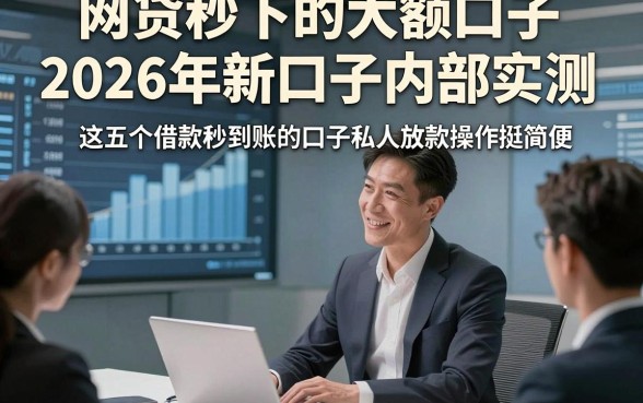 网贷秒下的大额口子2026年新口子内部实测，这五个借款秒到账的口子私人放款操作挺简便
