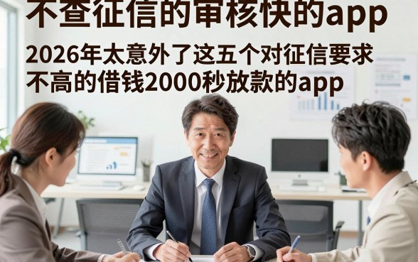 不查征信的审核快的app，2026年太意外了这五个对征信要求不高的借钱2000秒放款的app