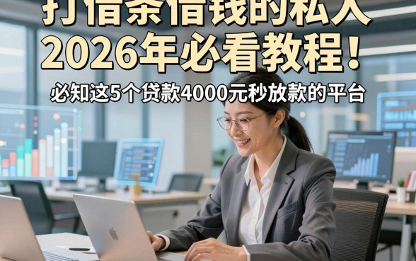打借条借钱的私人2026年必看教程！必知这5个贷款4000元秒放款的平台