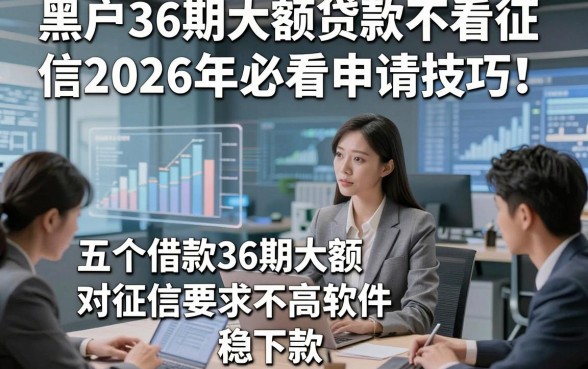 黑户36期大额贷款不看征信2026年必看申请技巧！本篇分享五个借款36期大额对征信要求不高软件稳下款