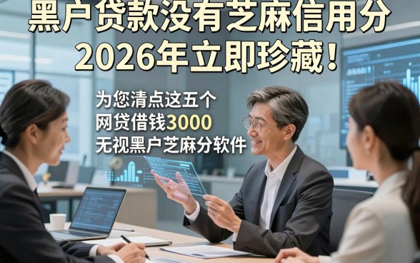 黑户贷款没有芝麻信用分2026年立即珍藏！为您清点这五个网贷借钱3000无视黑户芝麻分软件