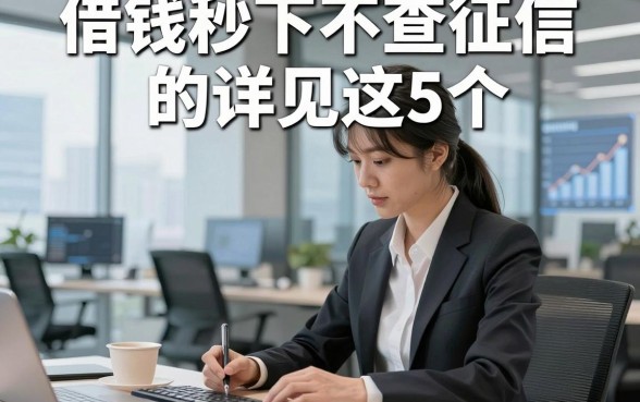 借钱秒下不查征信的详见这5个，本篇为您细致细说！