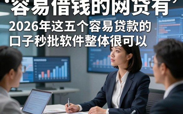 容易借钱的网贷有，2026年这五个容易贷款的口子秒批软件整体很可以