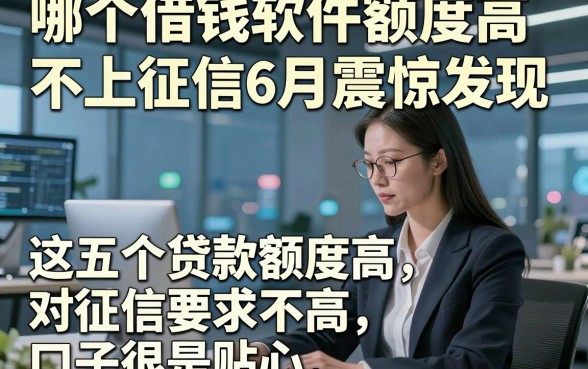 哪个借钱软件额度高不上征信6月震惊发现，这五个贷款额度高对征信要求不高口子很是贴心