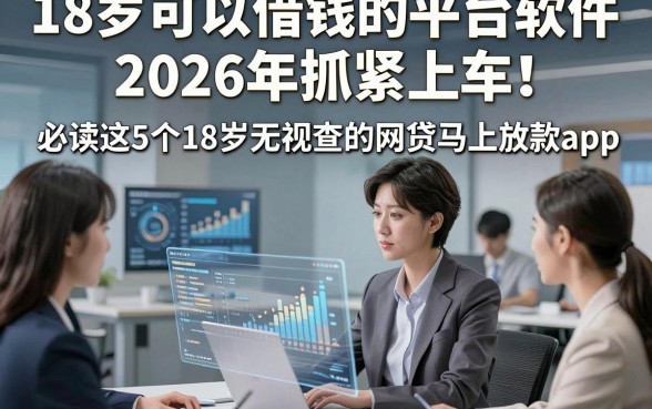 18岁可以借钱的平台软件2026年抓紧上车！必读这5个18岁无视查的网贷马上放款app