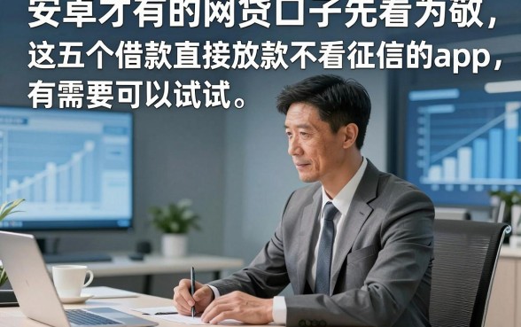 安卓才有的网贷口子先看为敬，这五个借款直接放款不看征信的app有需要可以试试