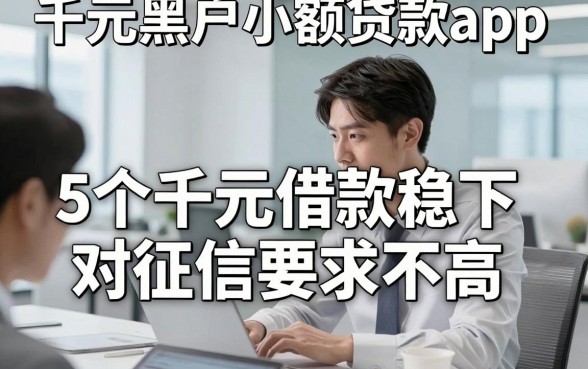 千元黑户小额贷款app，揭示5个千元借款稳下 对征信要求不高 的app