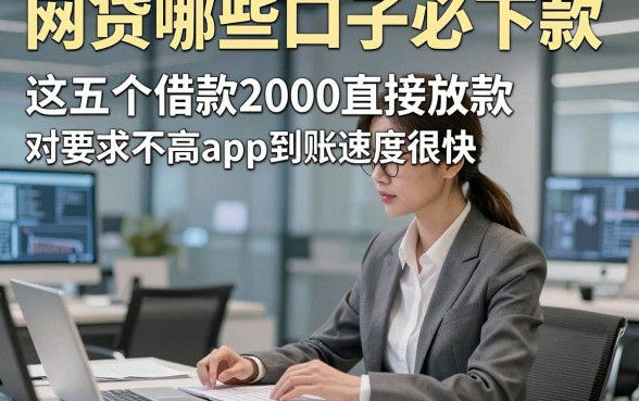 网贷哪些口子必下款，这五个借款2000直接放款对要求不高app到账速度很快