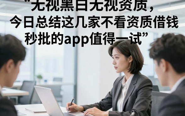 无视黑白无视资质，今日总结这几家不看资质借钱秒批的app值得一试