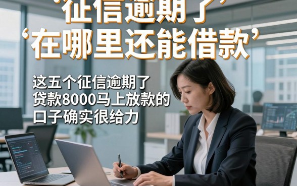 征信逾期了在哪里还能借款，这五个征信逾期了贷款8000马上放款的口子确实很给力