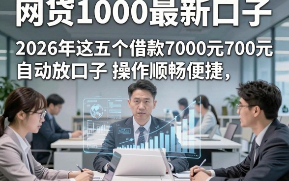 网贷1000最新口子，2026年这五个借款7000元自动放口子操作顺畅便捷