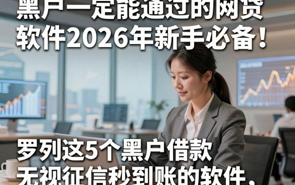 黑户一定能通过的网贷软件2026年新手必备！罗列这5个黑户借款无视征信秒到账的软件