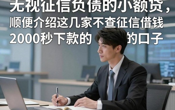 无视征信负债的小额贷，顺便介绍这几家不查征信借钱2000秒下款的口子