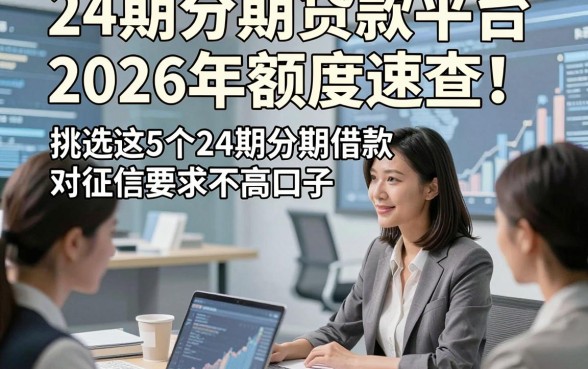 24期分期贷款平台2026年额度速查！挑选这5个24期分期借款对征信要求不高口子