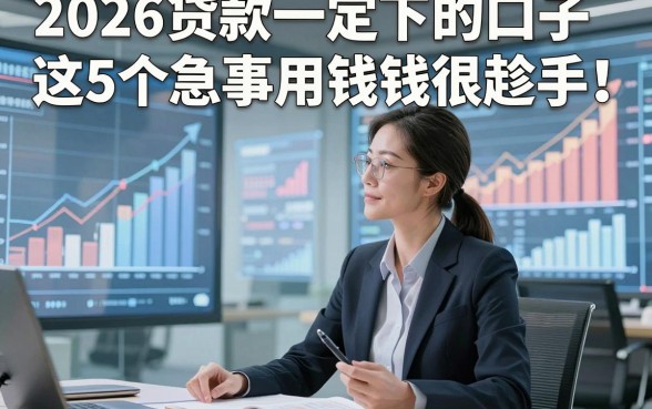 2026贷款一定下的口子这5个急事用钱很趁手！本篇为您全面搜集！