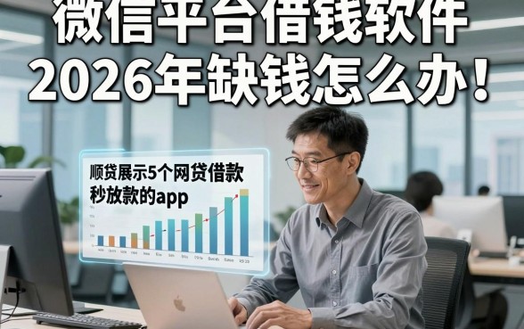 微信平台借钱软件2026年缺钱怎么办！顺便展示5个网贷借款秒放款的app
