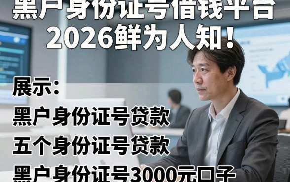 黑户身份证号借钱平台2026鲜为人知！同时展示五个黑户身份证号贷款3000元口子