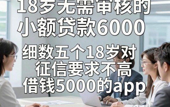 18岁无需审核的小额贷款6000，细数五个18岁对征信要求不高借钱5000的app