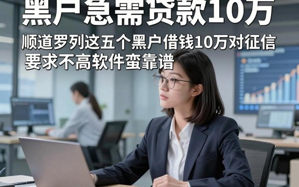 黑户急需贷款10万，顺道罗列这五个黑户借钱10万对征信要求不高软件蛮靠谱
