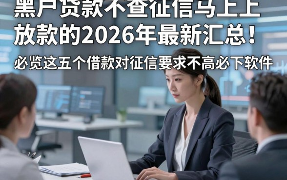黑户贷款不查征信马上放款的2026年最新汇总！必览这五个借款对征信要求不高必下软件