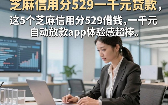 芝麻信用分529一千元贷款，这5个芝麻信用分529借钱一千元自动放款app体验感超棒