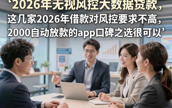 2026年无视风控大数据贷款，这几家2026年借款对风控要求不高2000自动放款的app口碑之选很可以