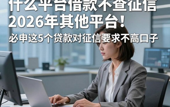 什么平台借款不查征信2026年其他平台！必申这5个贷款对征信要求不高口子