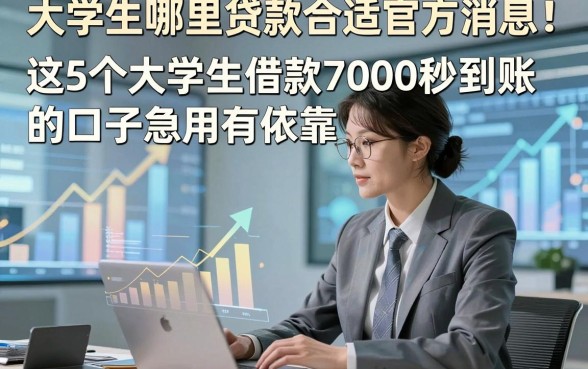 大学生哪里贷款合适官方消息！这5个大学生借款7000秒到账的口子急用有依靠
